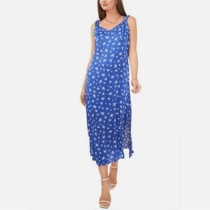 Vince Camuto Blue and White Floral Maxi Dress